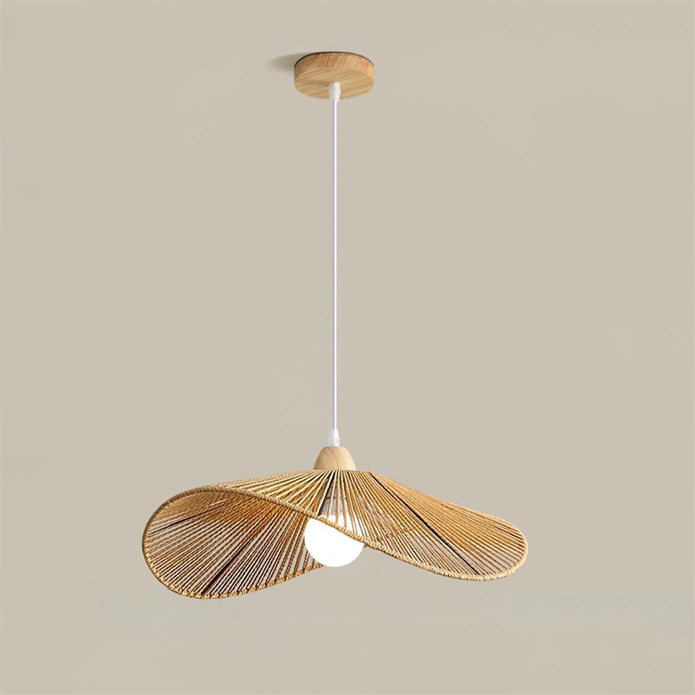Sculptural Shade Natural Hemp Rope Pendant Light